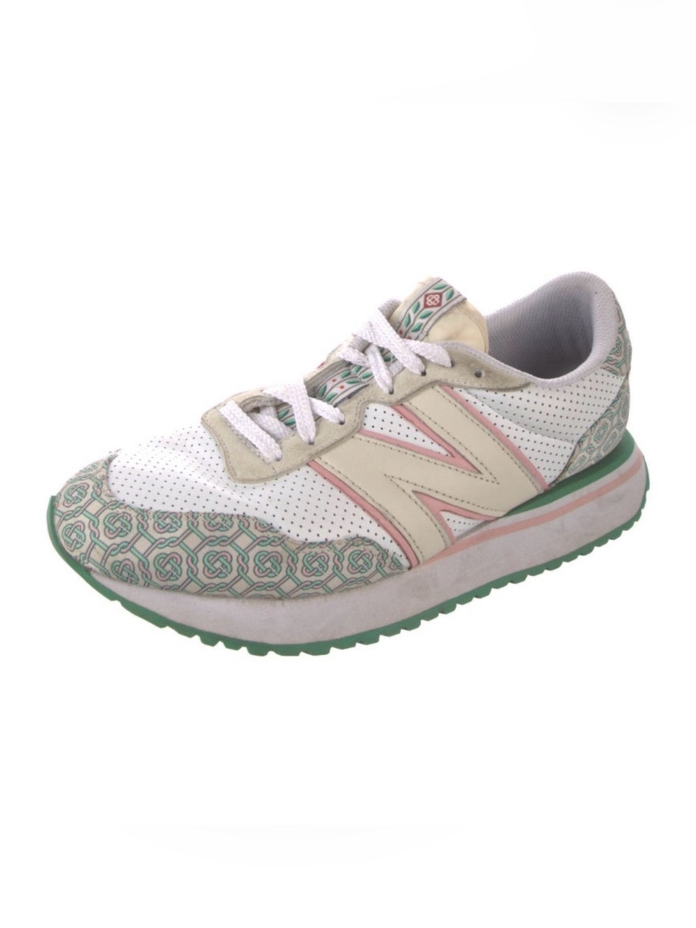 New Balance X Casablanca Women's White, Pink & Green Patterned Sneaker W 8.5